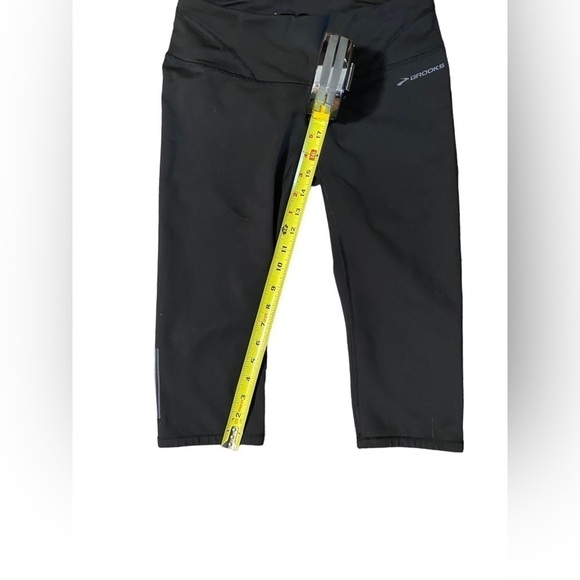 Brooks Capri Tights Women's Black Size Small Running Yoga Waistband Pocket Capri - Picture 4 of 9